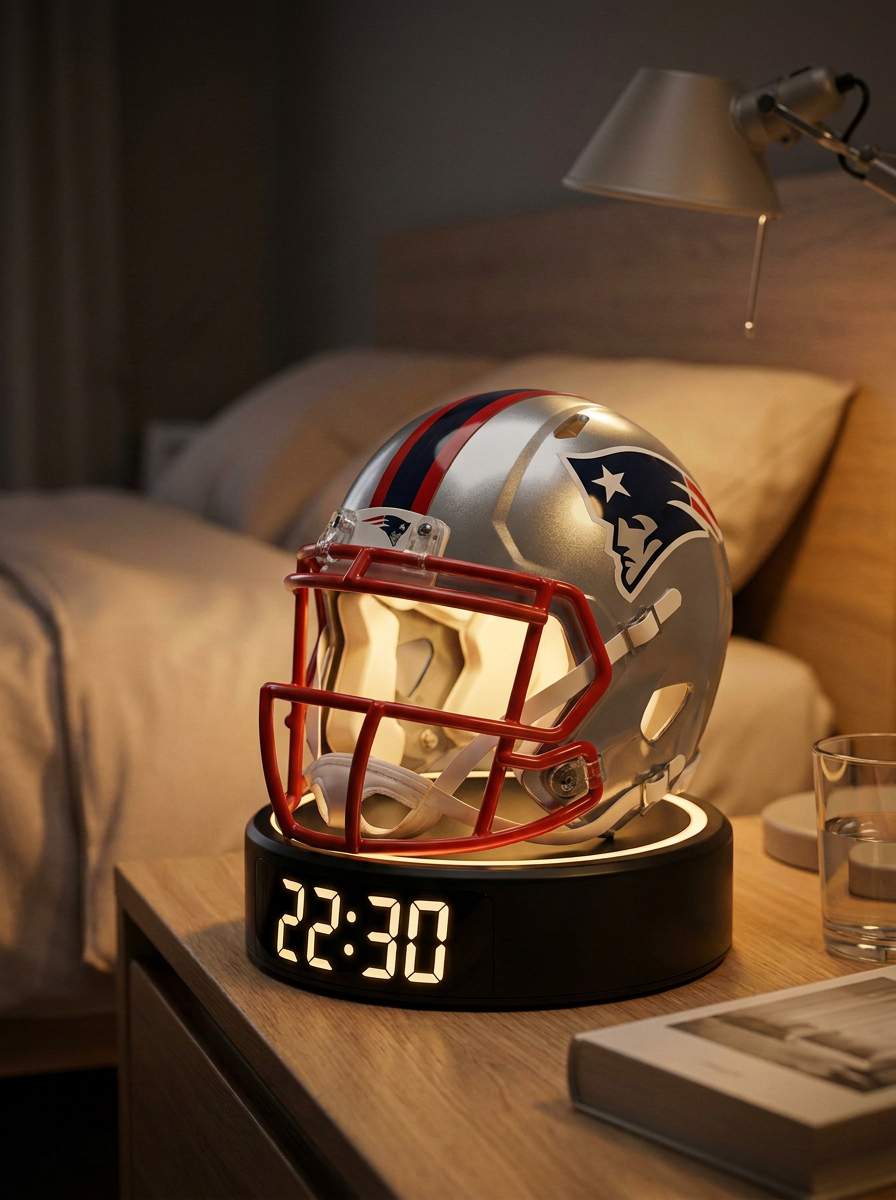 New England Patriots helmet alarm clock