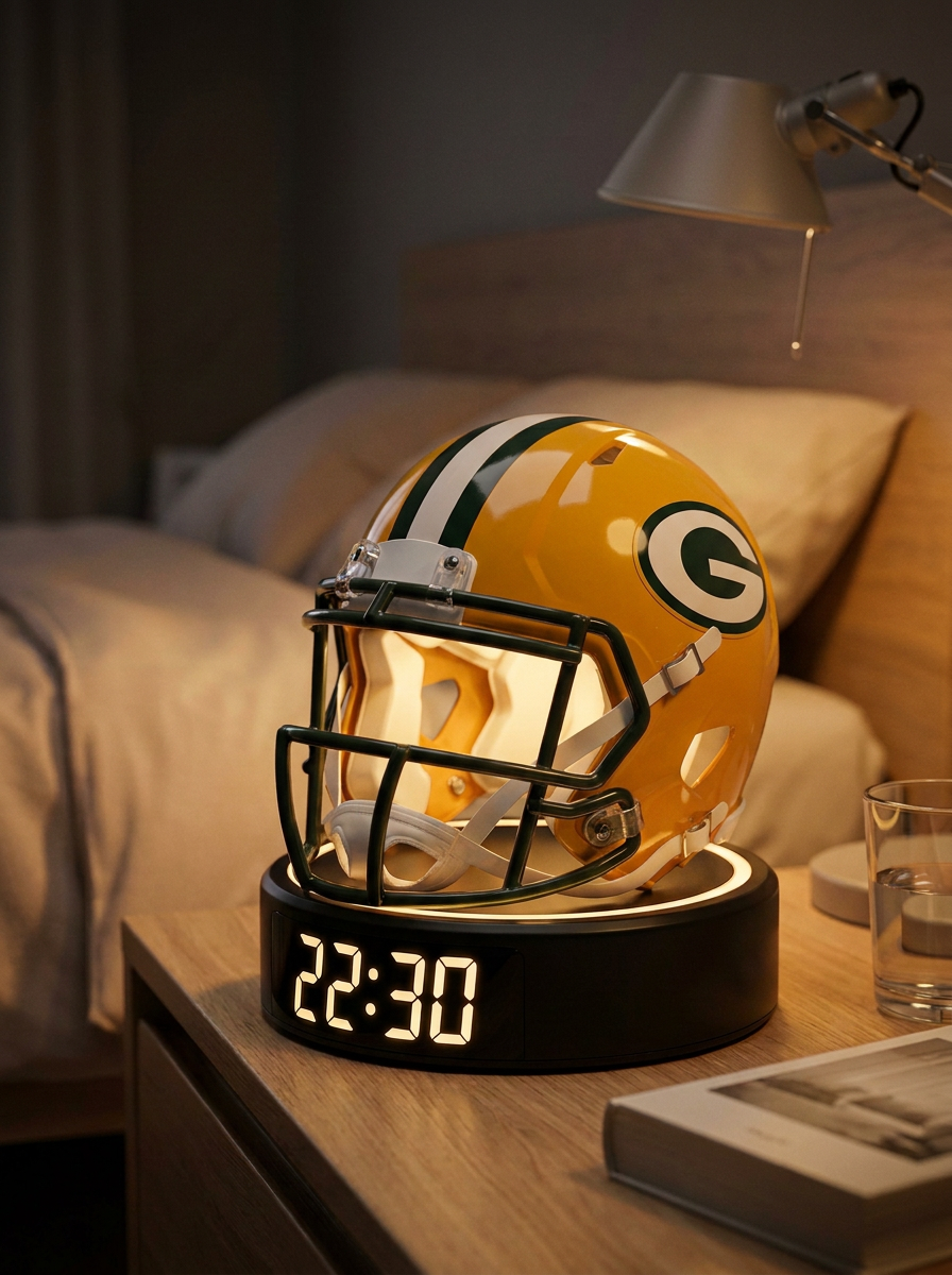 Green Bay Packers helmet alarm clock