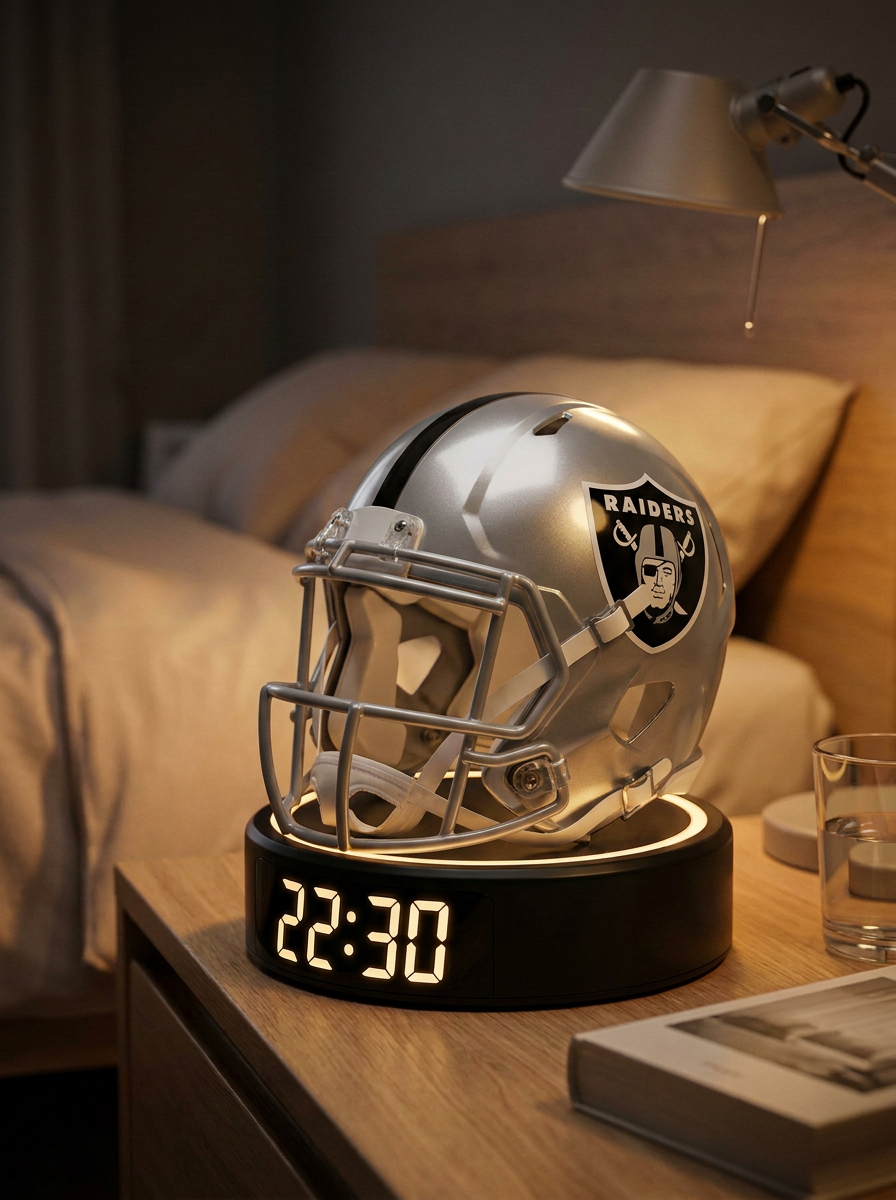 Las Vegas Raiders helmet alarm clock