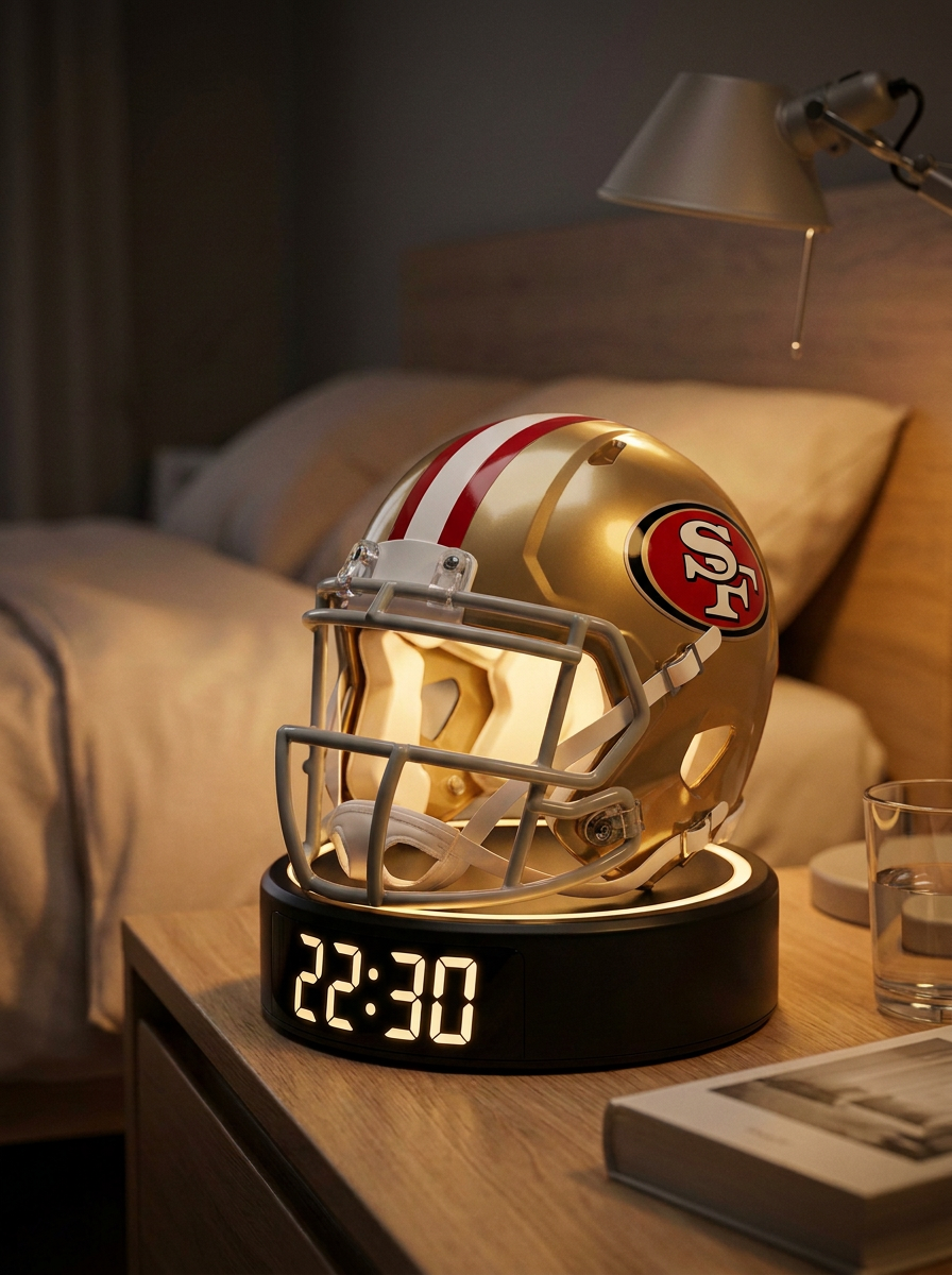 San Francisco 49ers helmet alarm clock