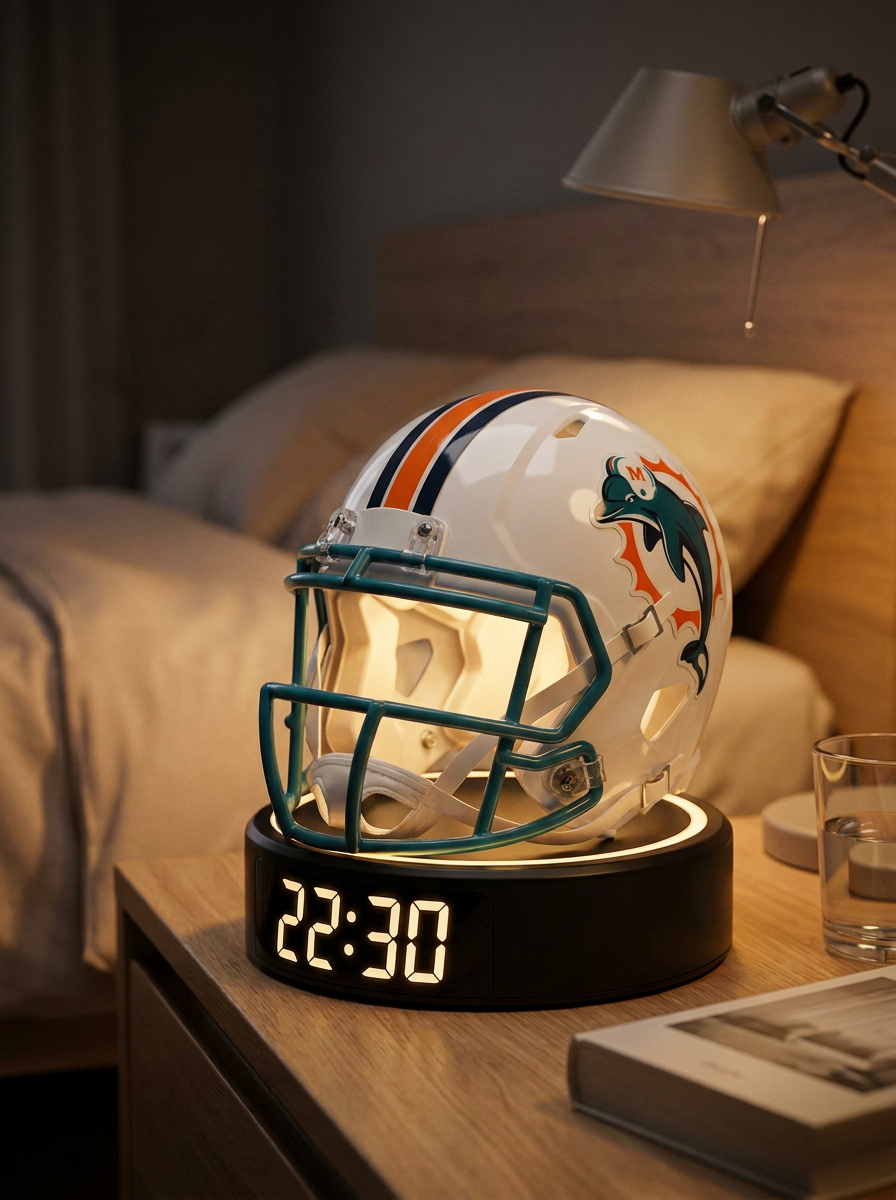 Miami Dolphins helmet alarm clock