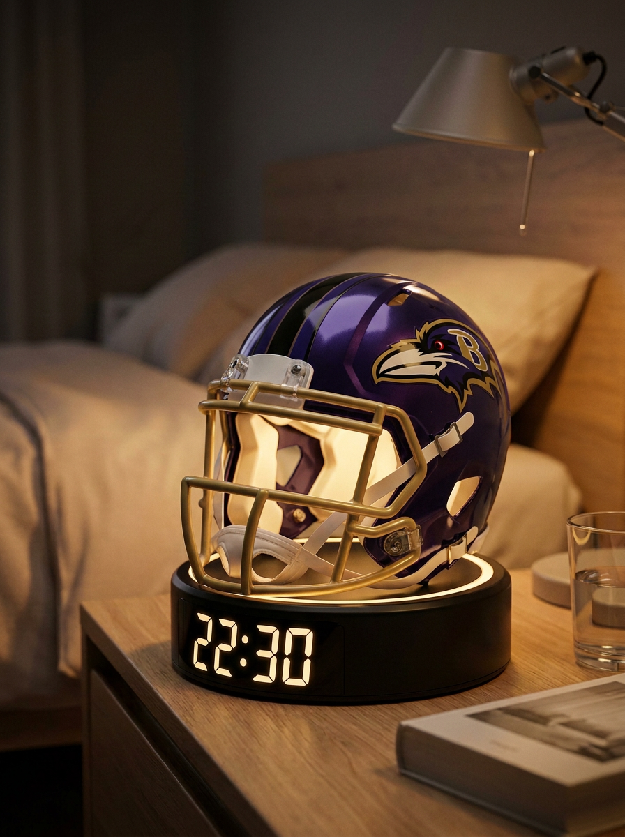 Baltimore Ravens helmet alarm clock
